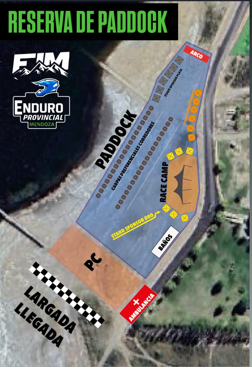 Plano para la reserva del paddock